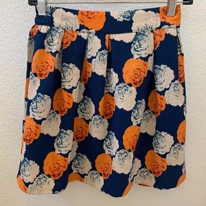Flower Print Mini Skirt Size Small